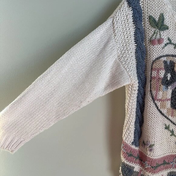 Beldoch Popper Vintage Cottagecore Chunky Knit Sweater Dog - Picture 4 of 7